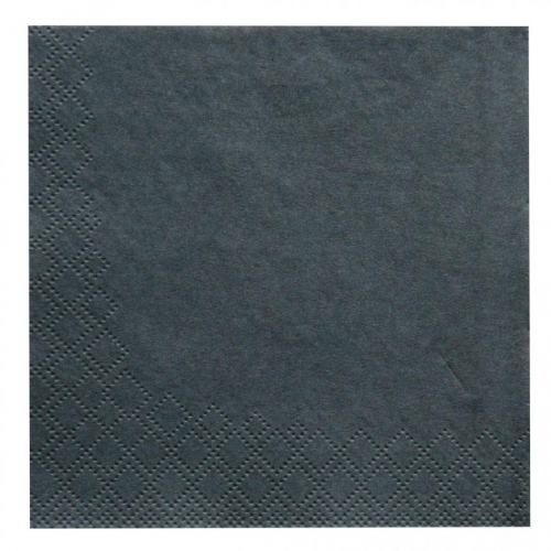 Cocktailserviette FSC® 24,0 x 24,0cm 1/4 Falz 3-lagig anthrazitgrau